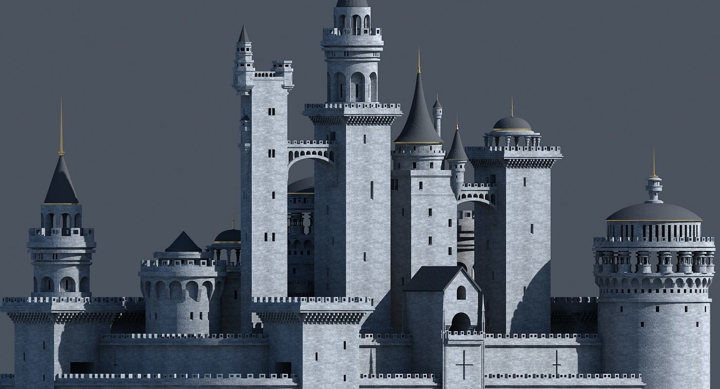 Fantasy Castle 003 3D model_7