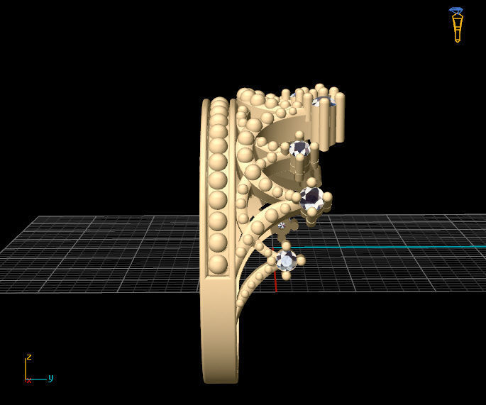 Crown ring Silver Gold  Print 3D print model_6