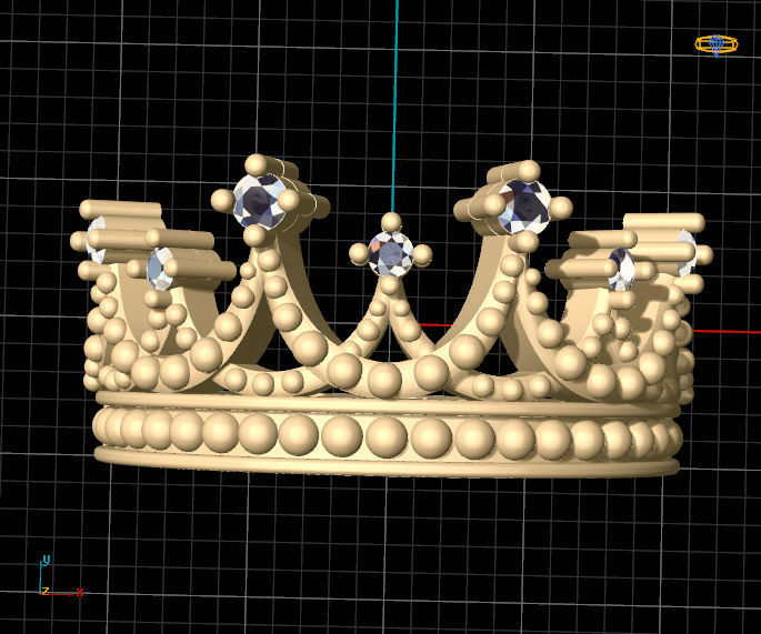 Crown ring Silver Gold  Print 3D print model_8