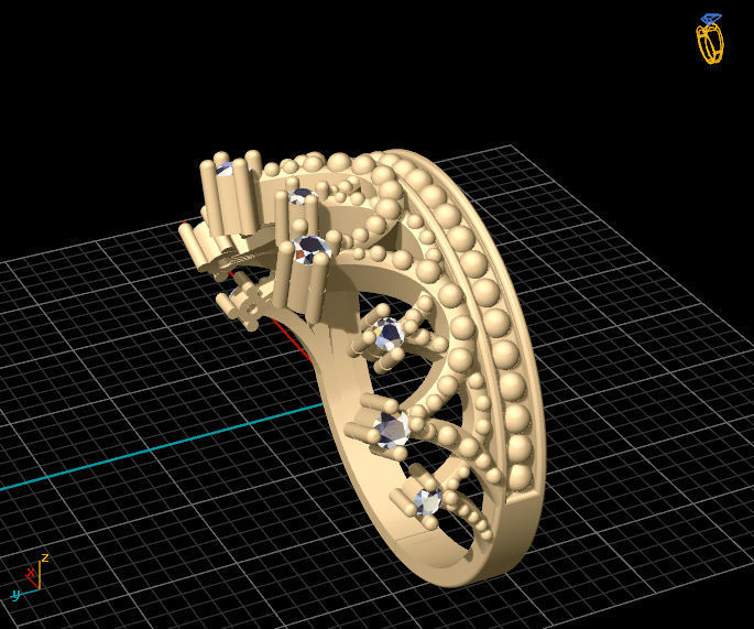 Crown ring Silver Gold  Print 3D print model_7