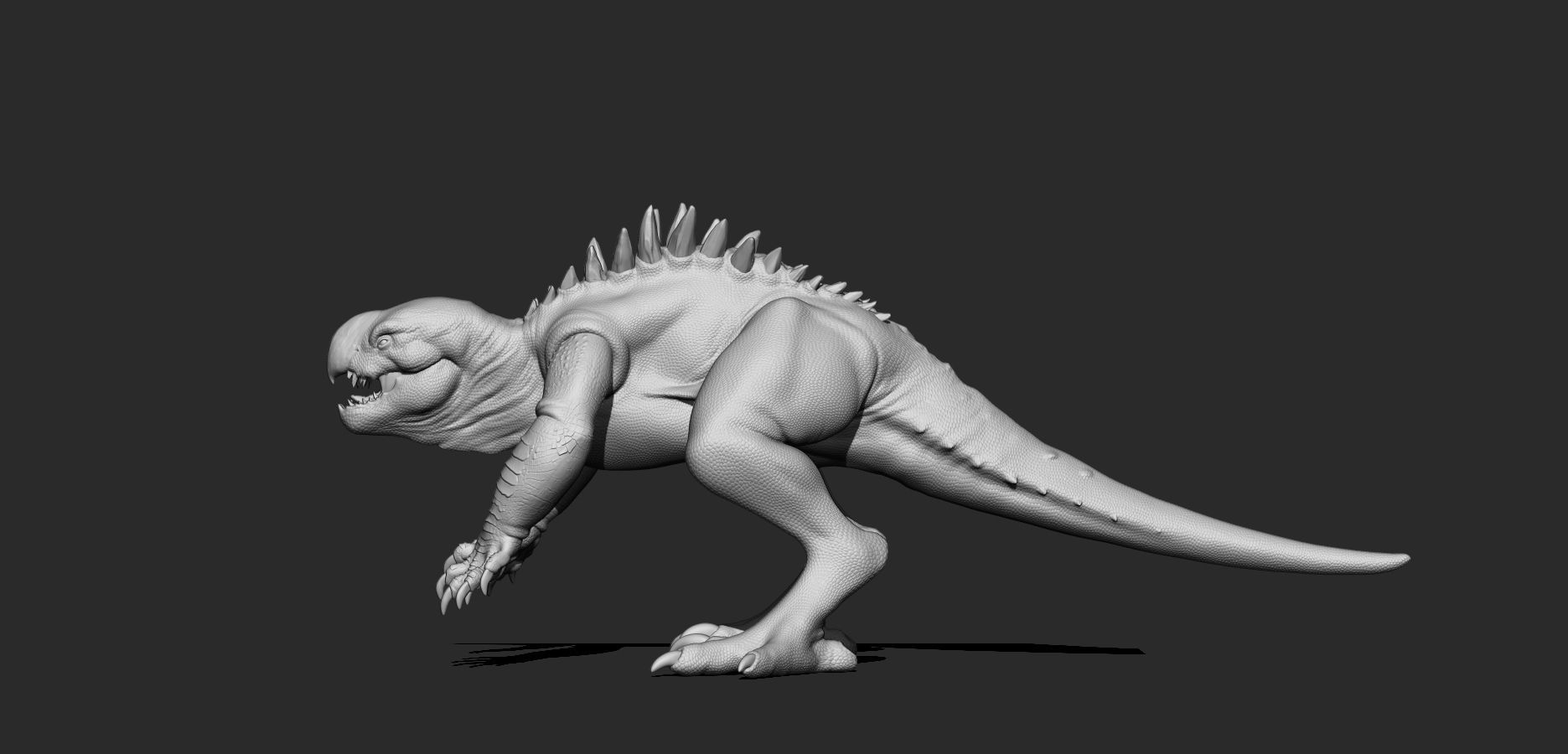 Creature with claws 3D model_3