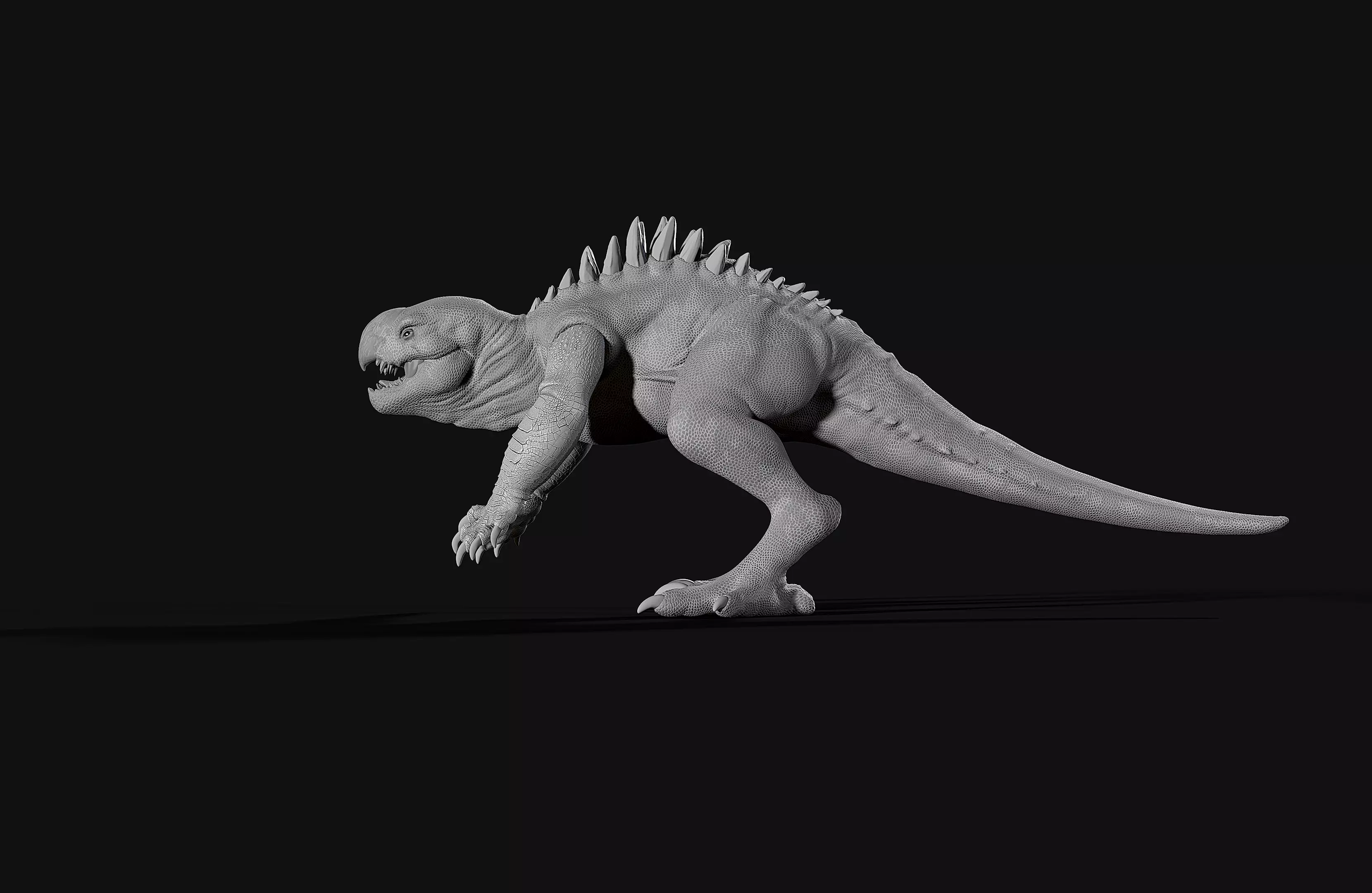 Creature with claws 3D model_0
