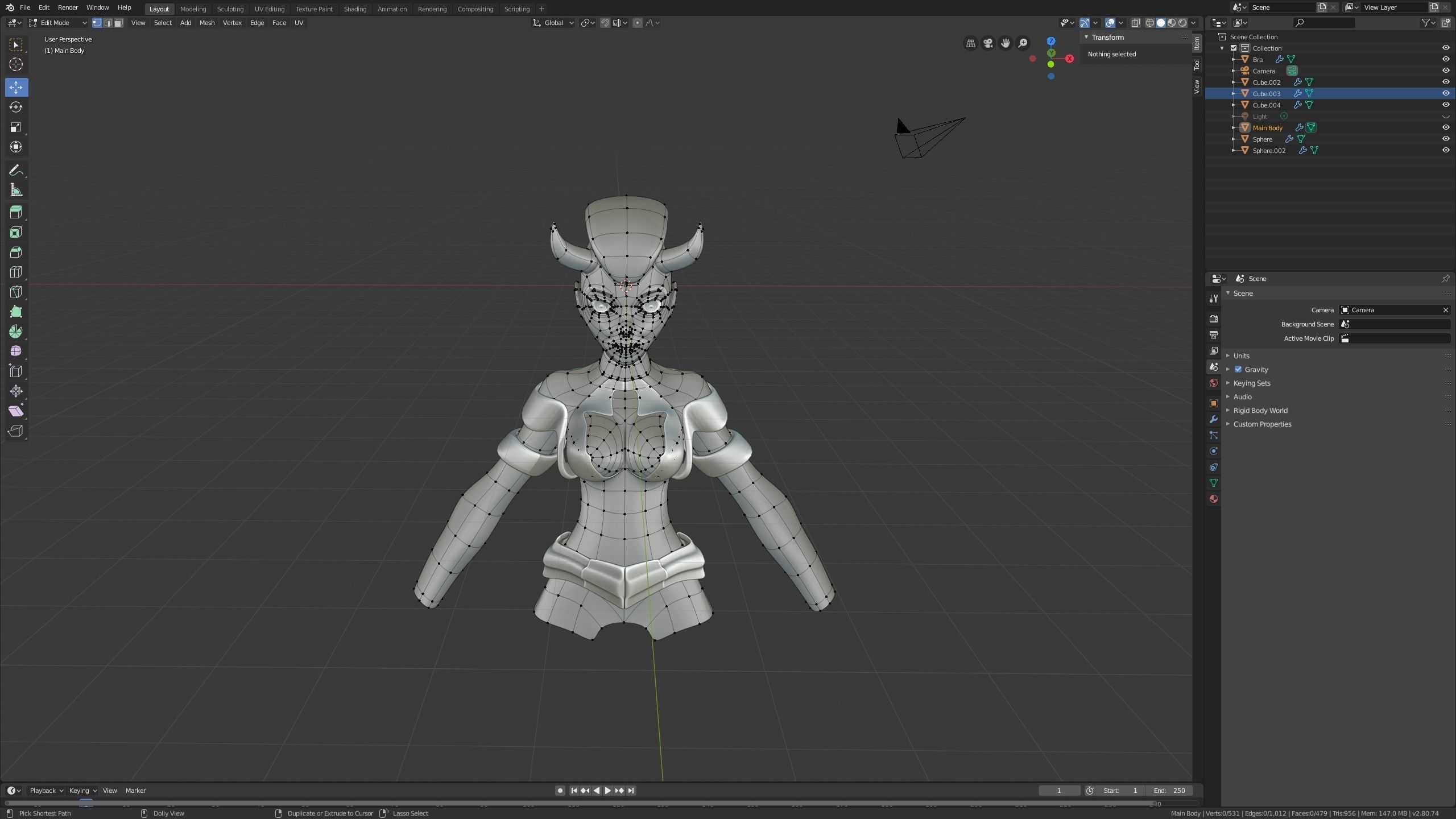Character mesh Free low-poly 3D model_3