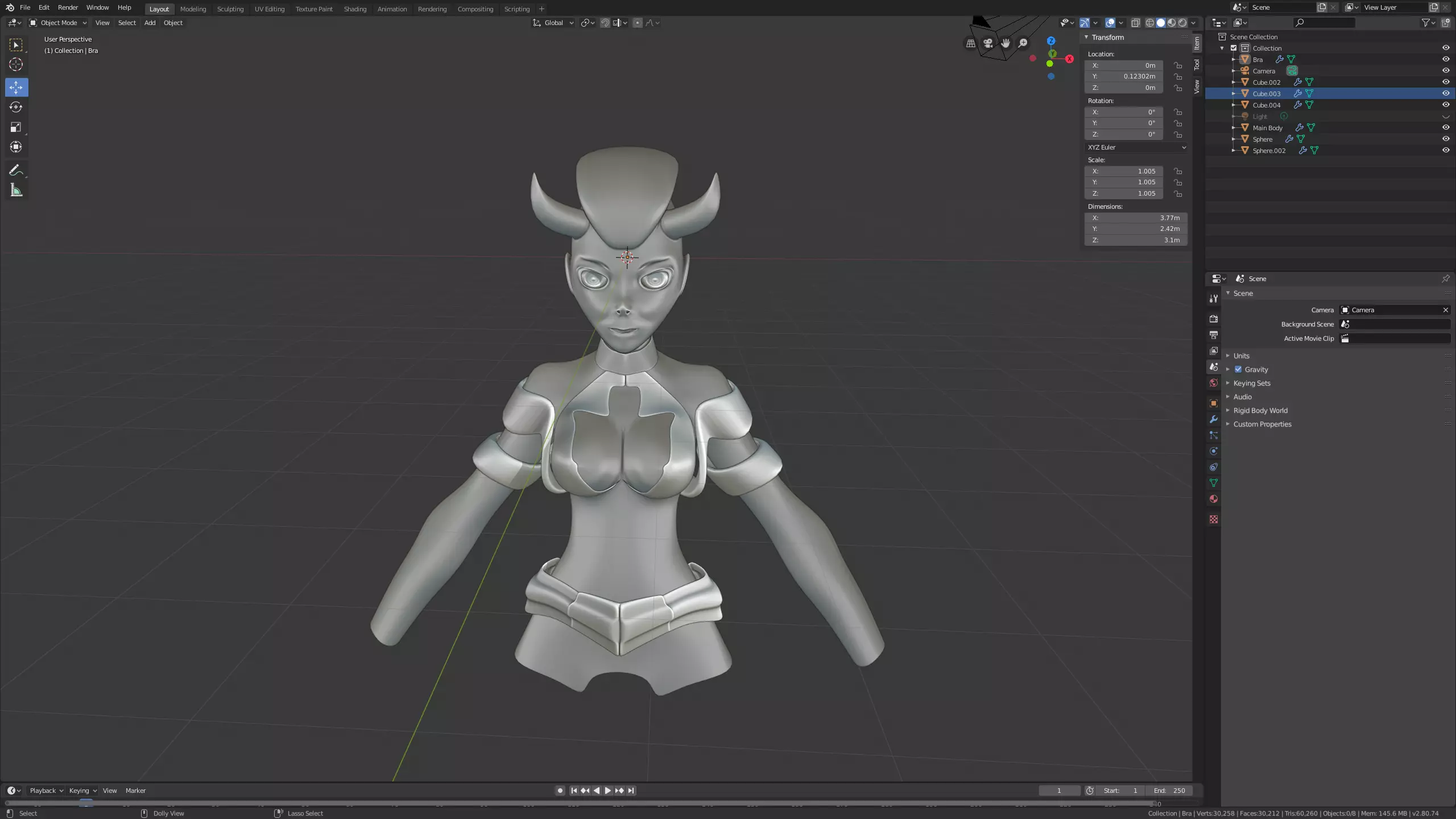 Character mesh Free low-poly 3D model_0