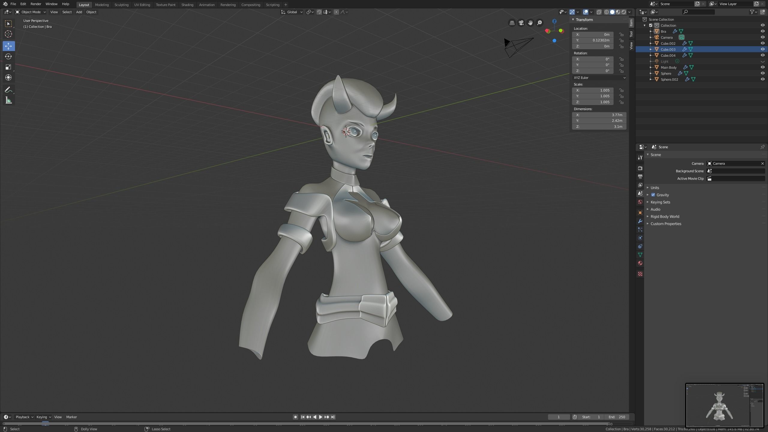 Character mesh Free low-poly 3D model_1