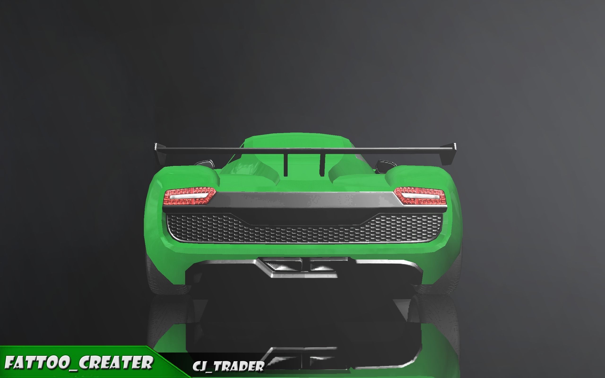 Lowpoly Pagani Zonda Racing Car 3D Model Low-poly 3D model_8