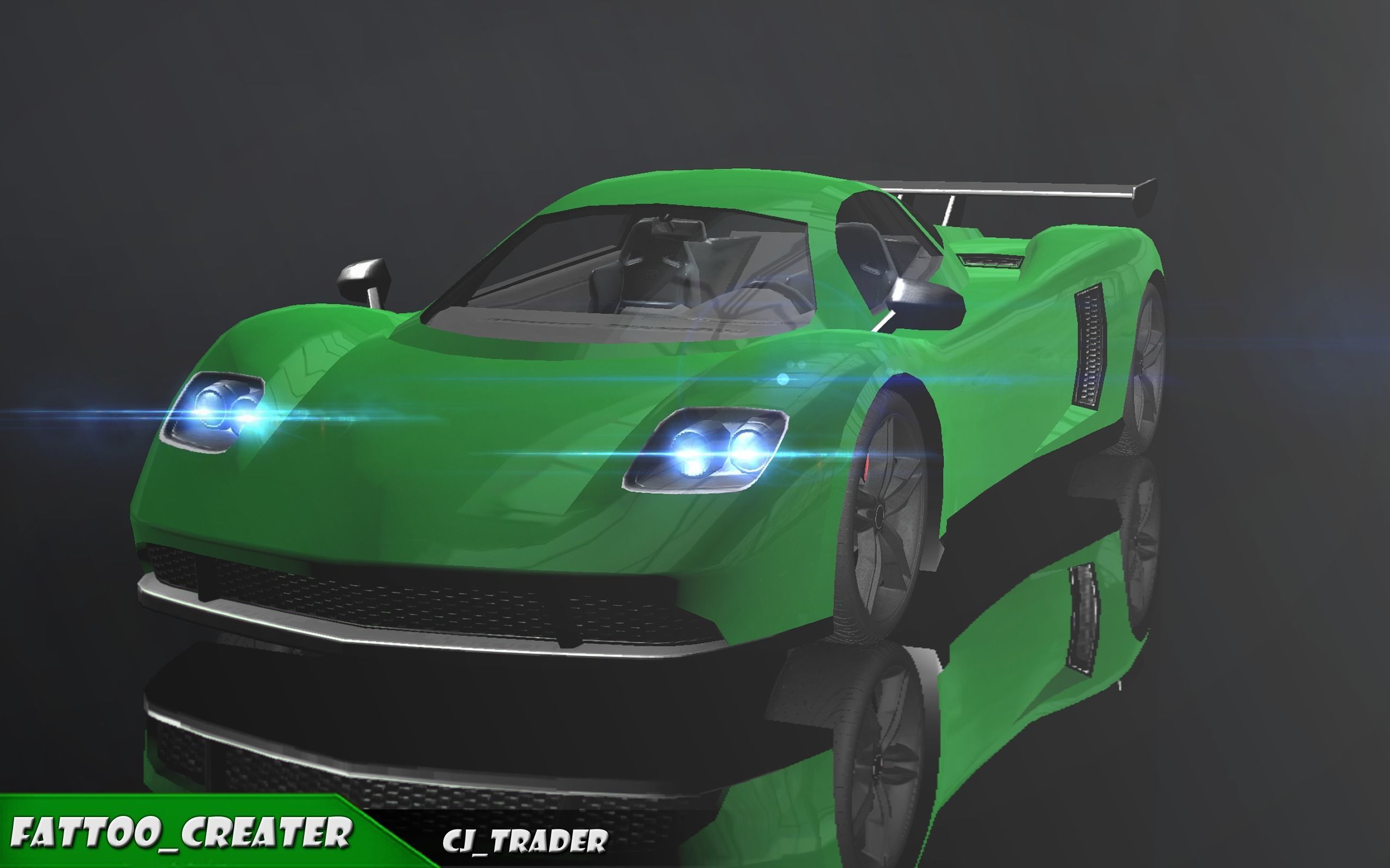 Lowpoly Pagani Zonda Racing Car 3D Model Low-poly 3D model_5