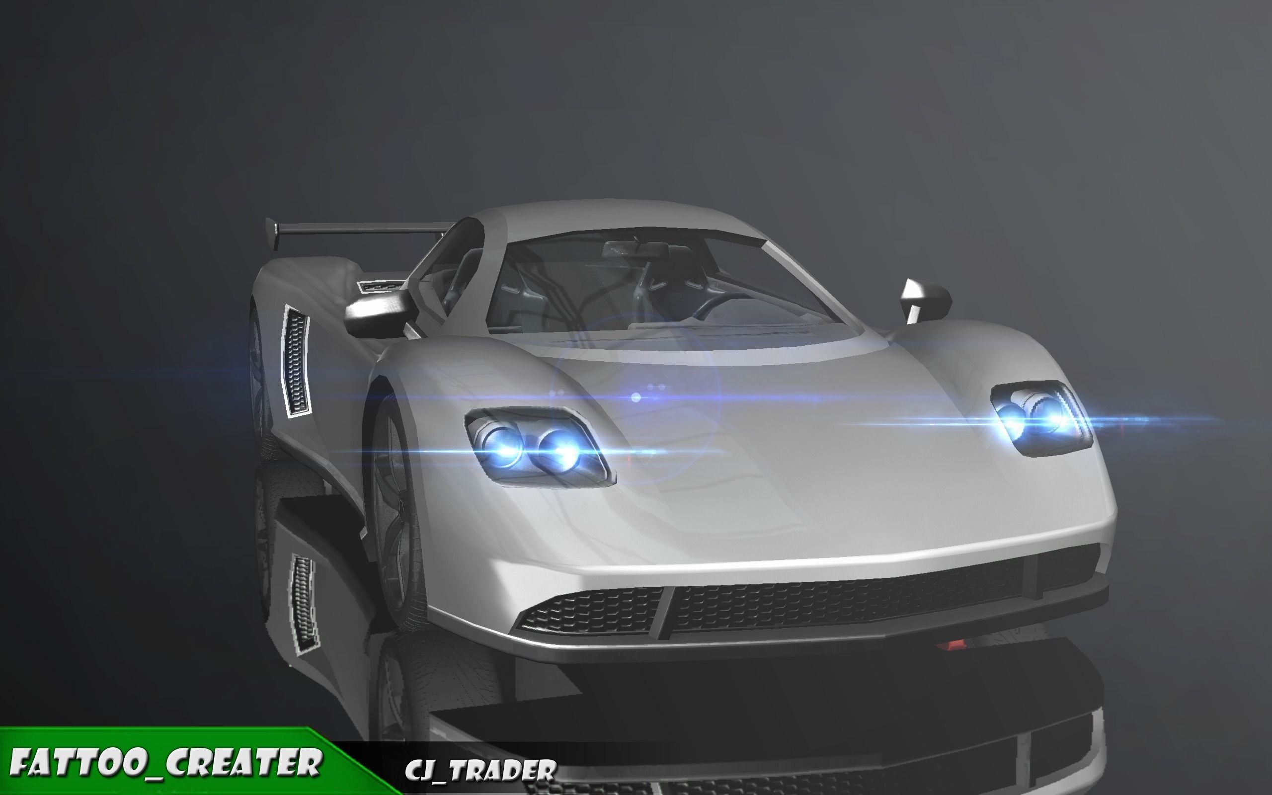 Lowpoly Pagani Zonda Racing Car 3D Model Low-poly 3D model_2