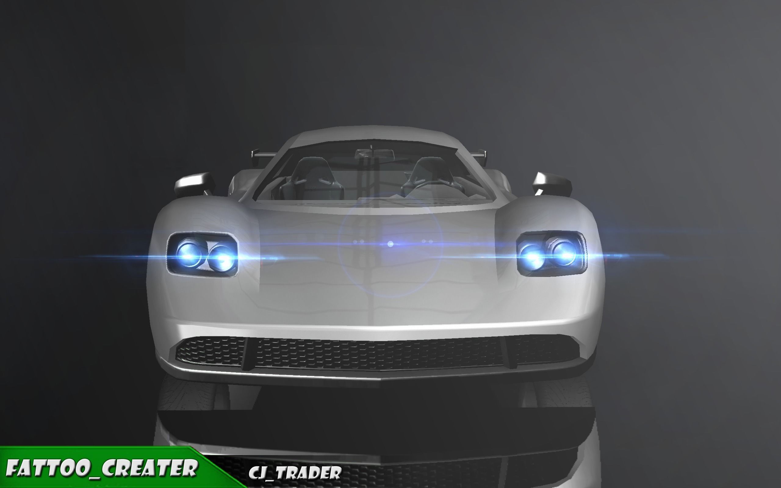 Lowpoly Pagani Zonda Racing Car 3D Model Low-poly 3D model_6