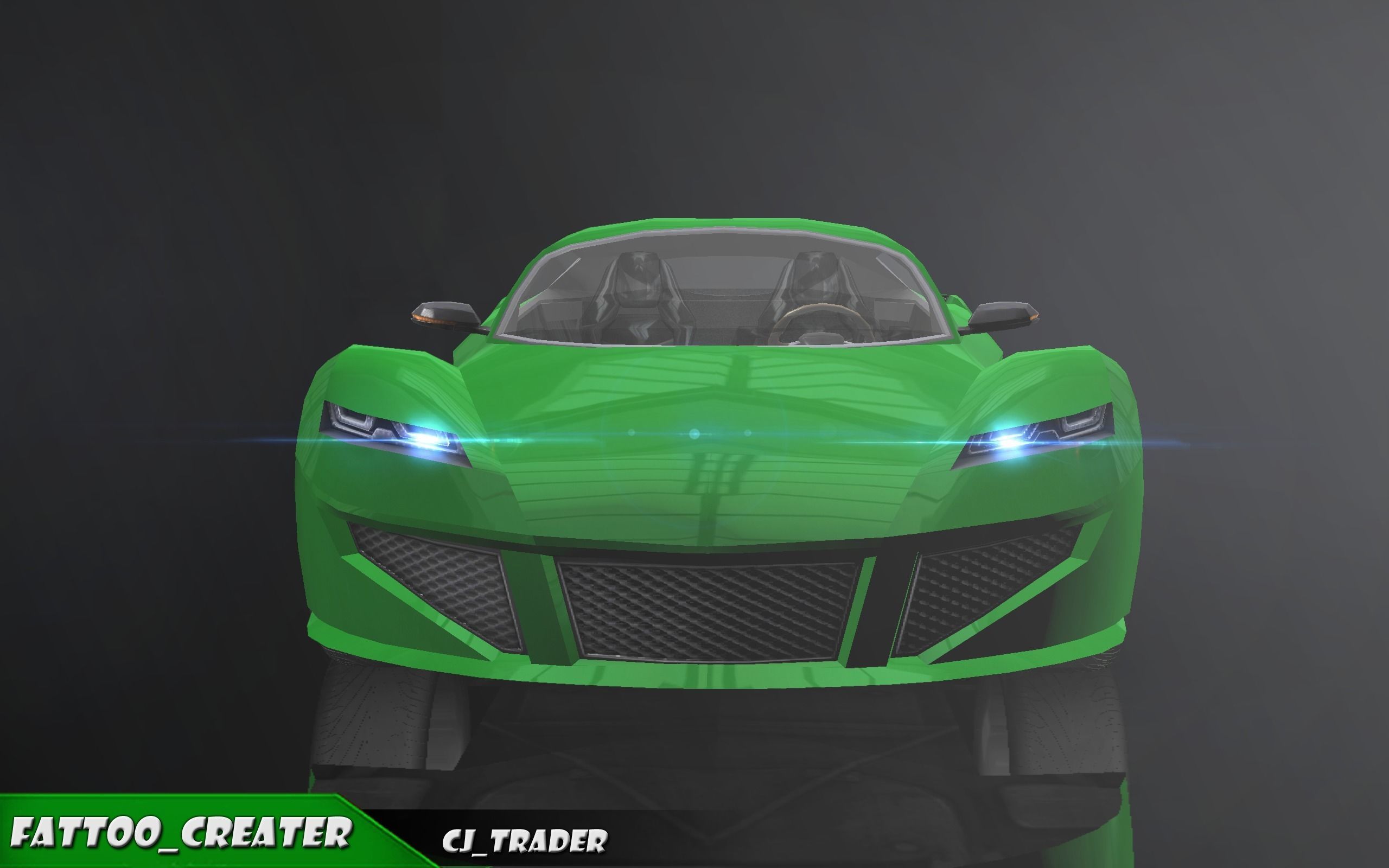 Lowpoly Ferrari Sport Race Car 3D Model Low-poly 3D model_9