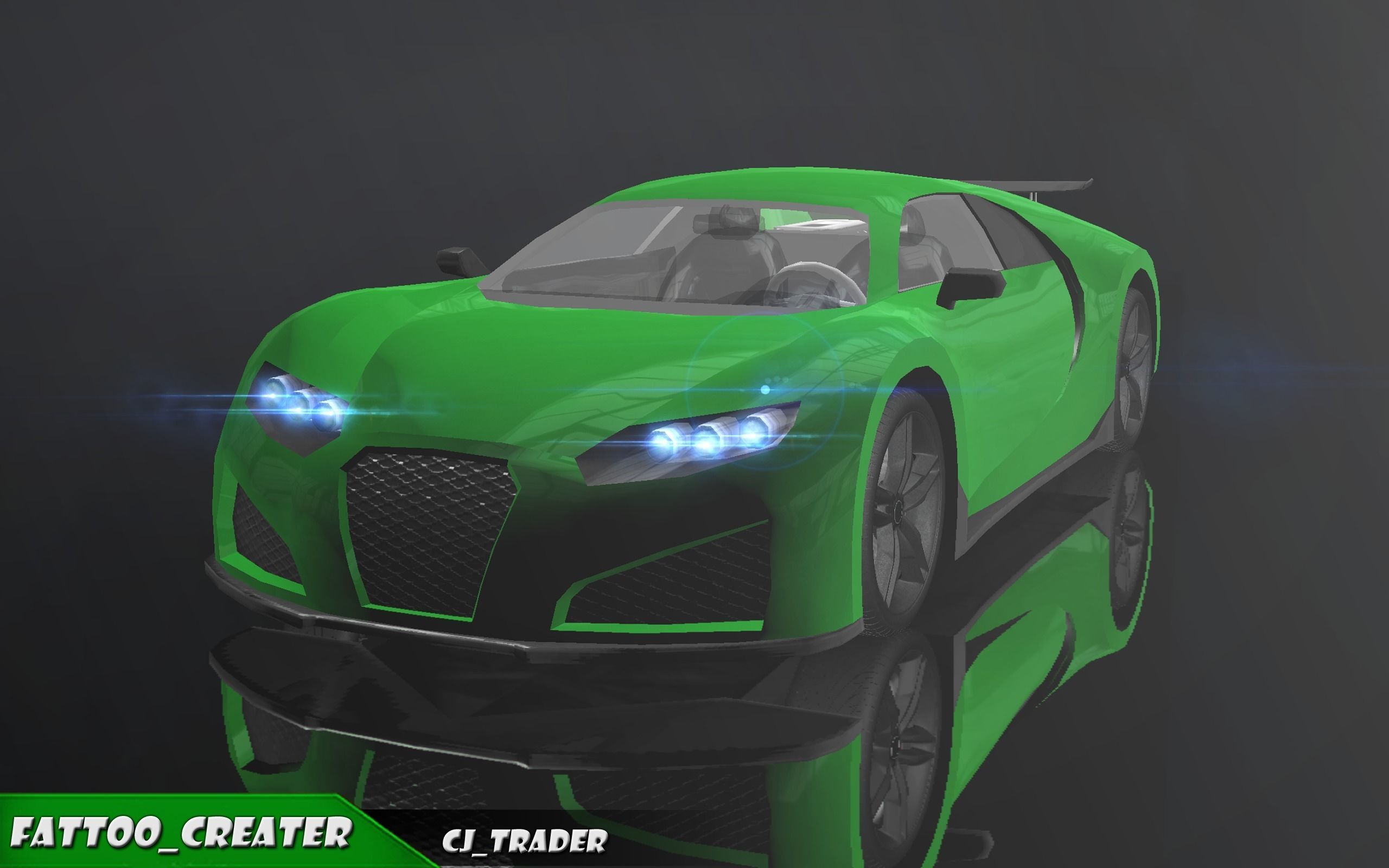 Lowpoly Bugatti Veyron Racing Car 3D Model Low-poly 3D model_8