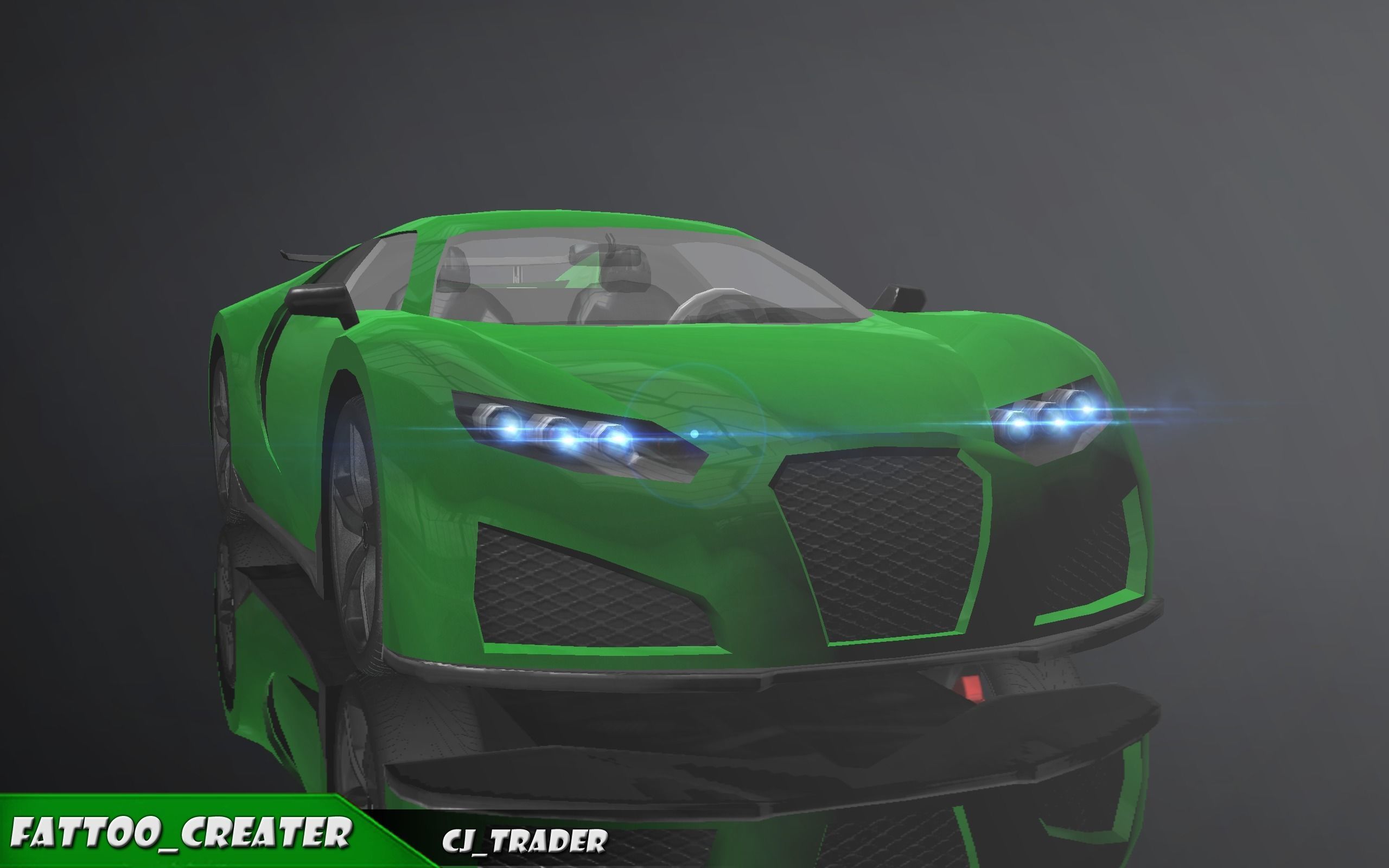 Lowpoly Bugatti Veyron Racing Car 3D Model Low-poly 3D model_5