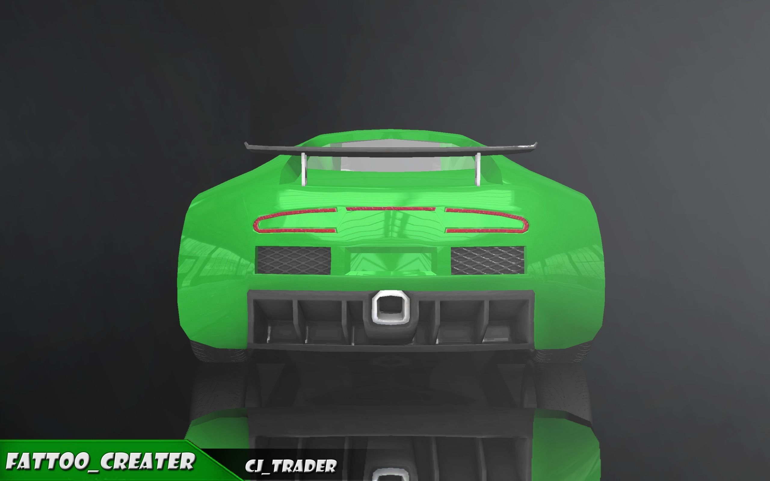 Lowpoly Bugatti Veyron Racing Car 3D Model Low-poly 3D model_6