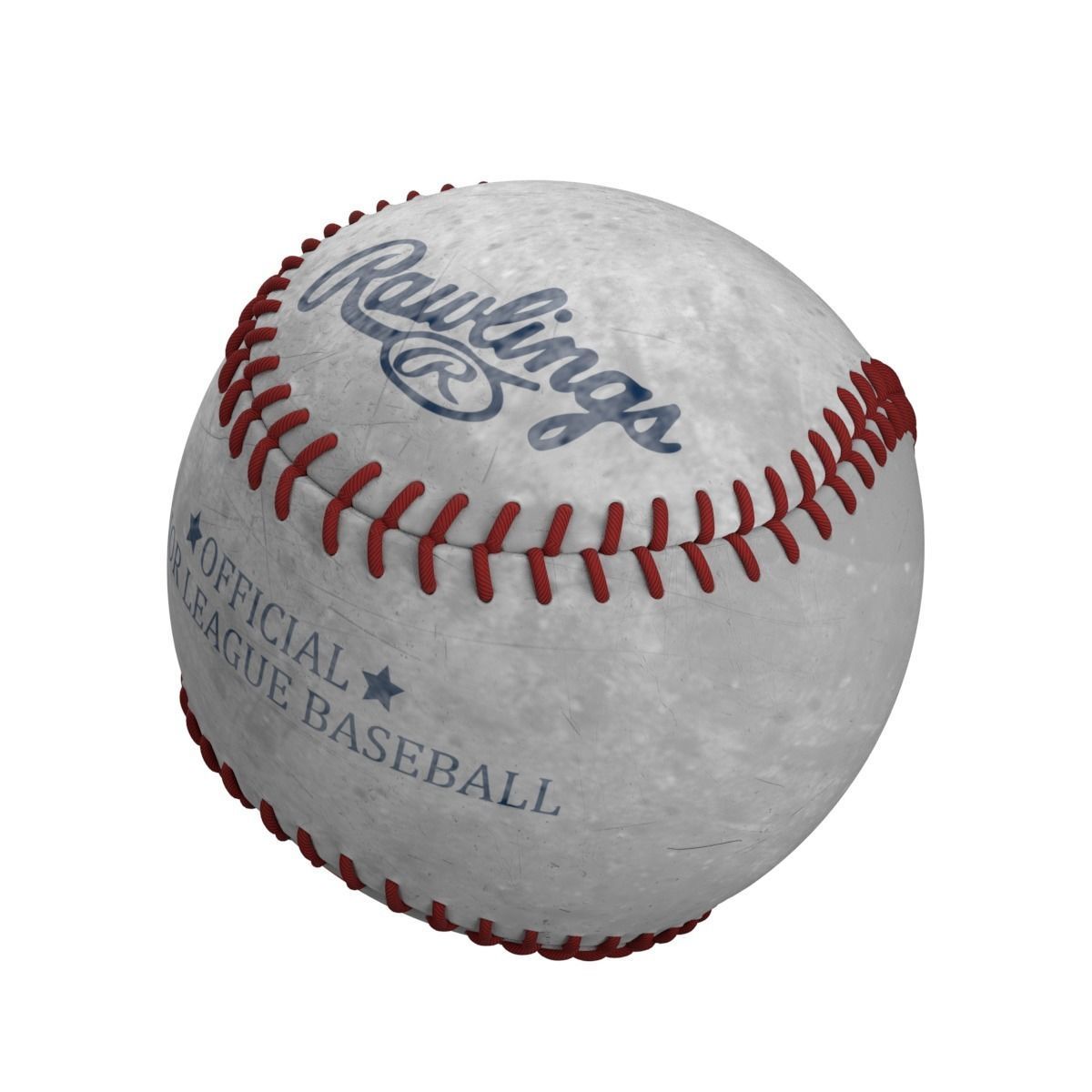 Baseball official mlb 3D model_4