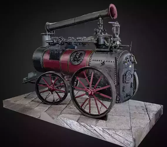 Steam machine  - Portable engine photogrammetry scan 3D model