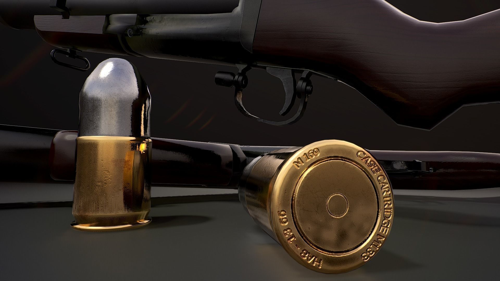 M-79 Grenade launcher Low-poly 3D model_2