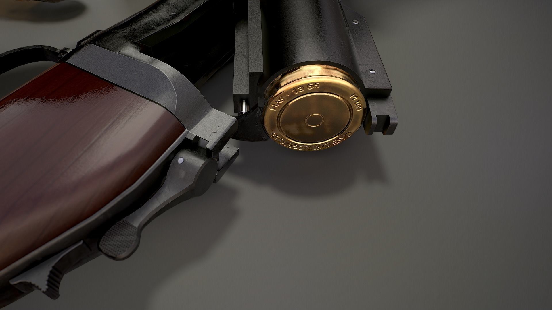 M-79 Grenade launcher Low-poly 3D model_3