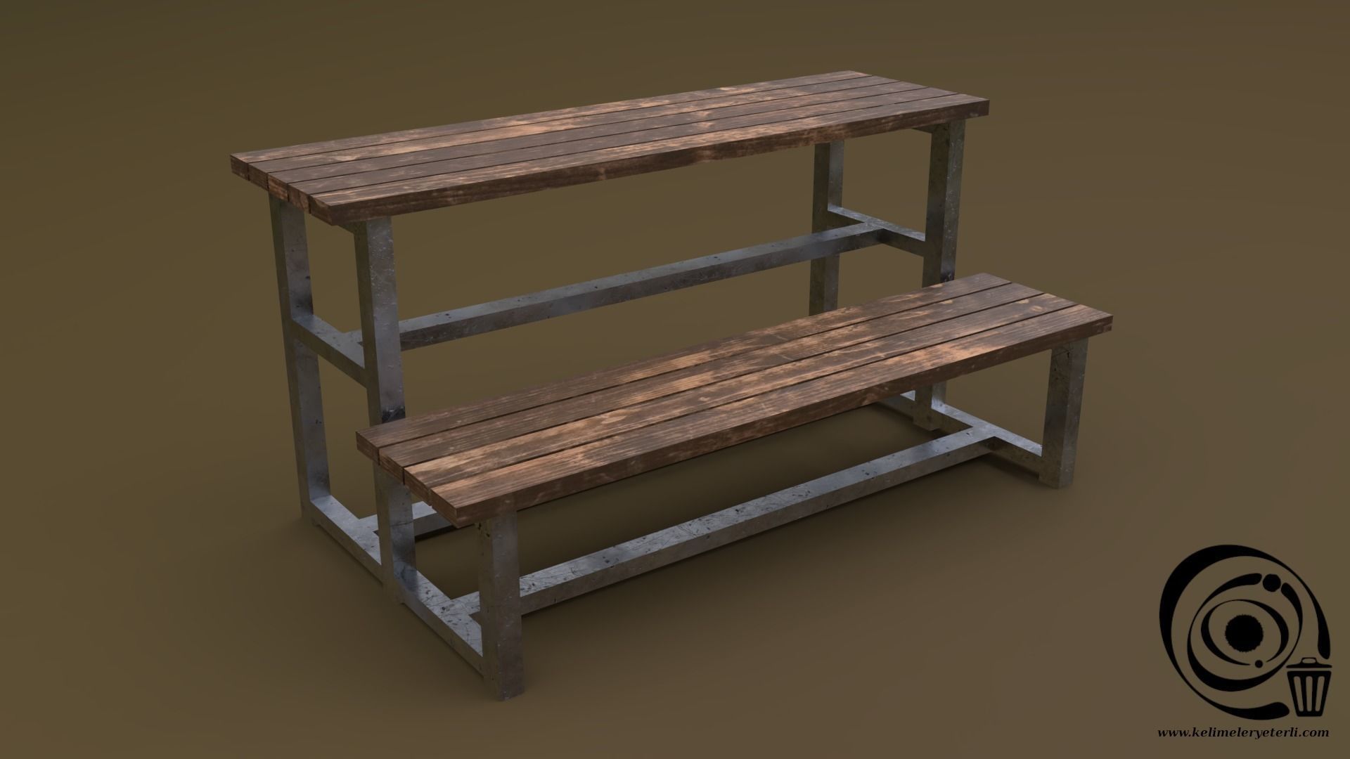 Tribune Set 8 2M4T R Low-poly 3D model_4