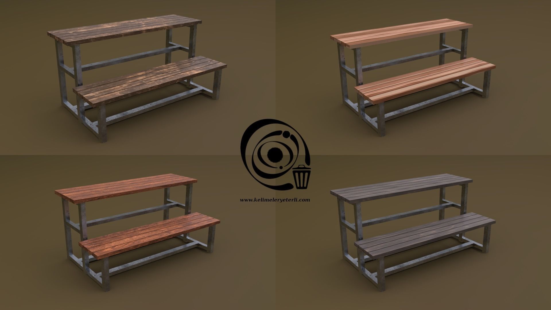 Tribune Set 8 2M4T R Low-poly 3D model_2