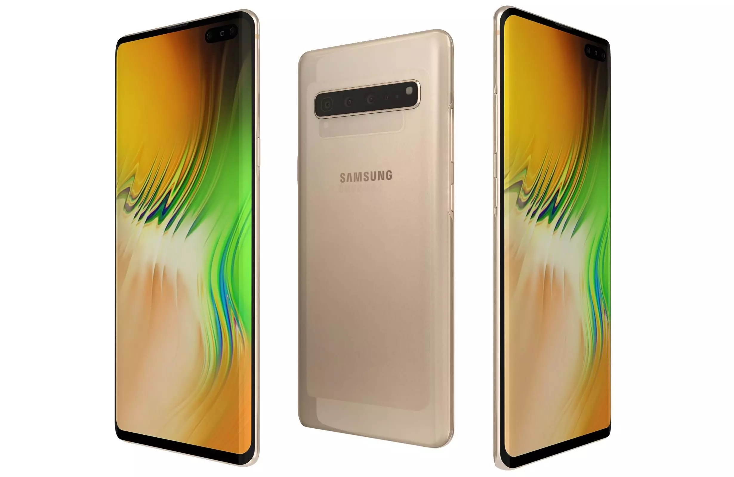 Samsung Galaxy S10 5G Royal Gold 3D model