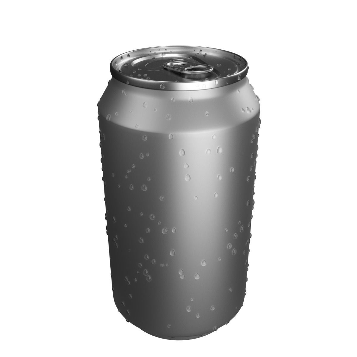 Realistic Drink can with Water Drops 3D model_3