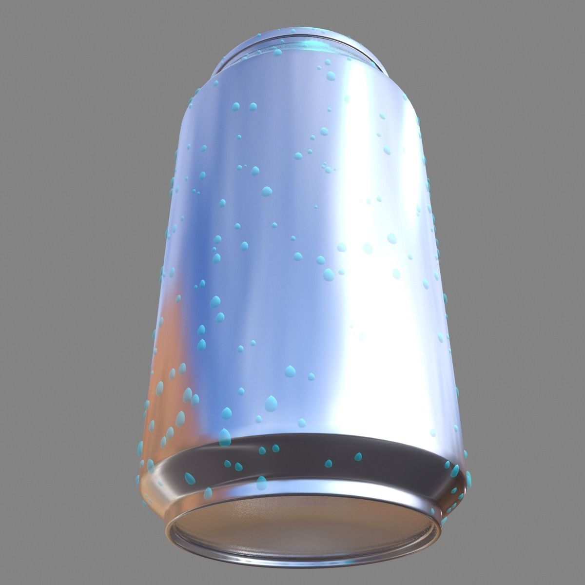 Realistic Drink can with Water Drops 3D model_8