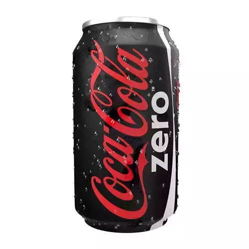 Realistic Drink can with Water Drops