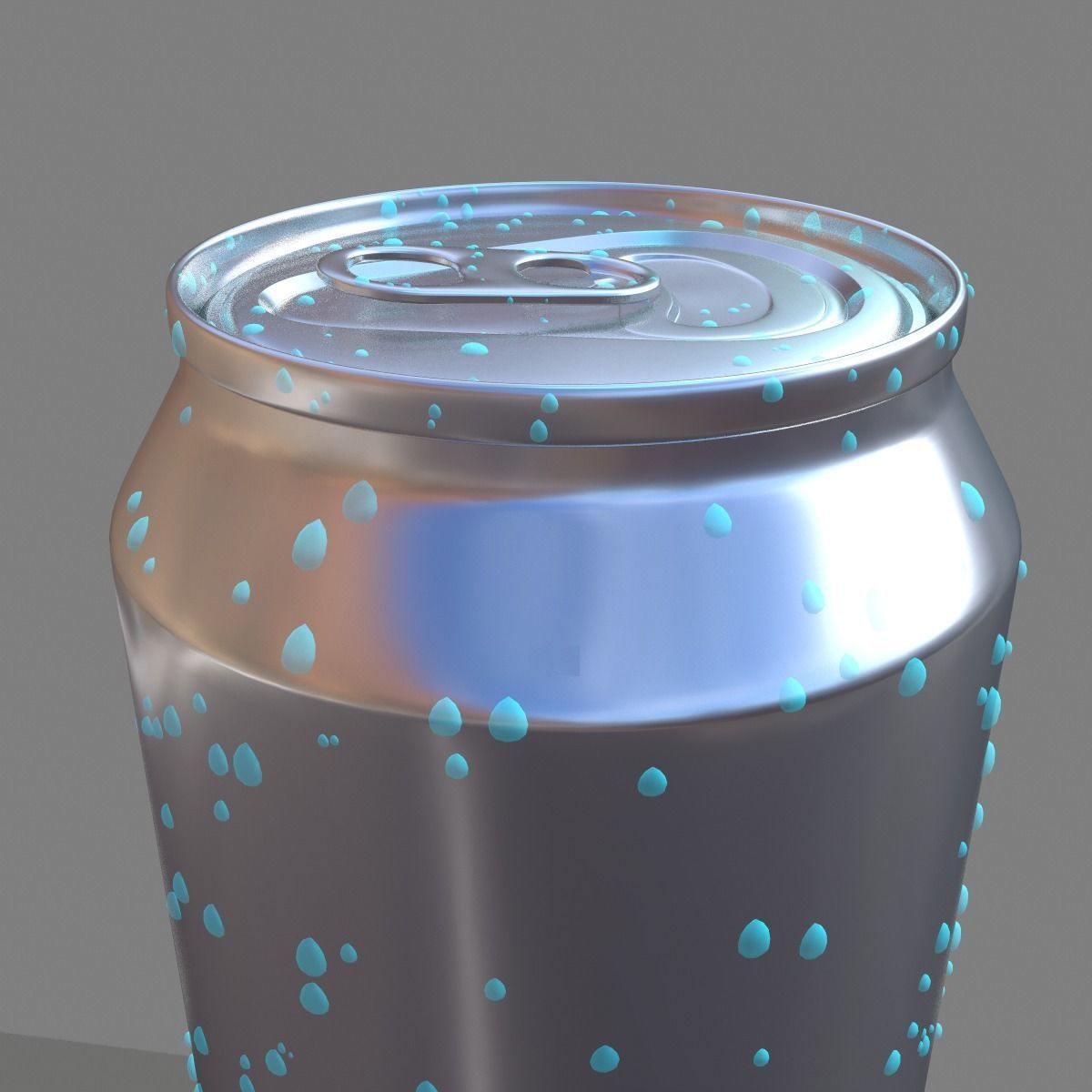 Realistic Drink can with Water Drops 3D model_6