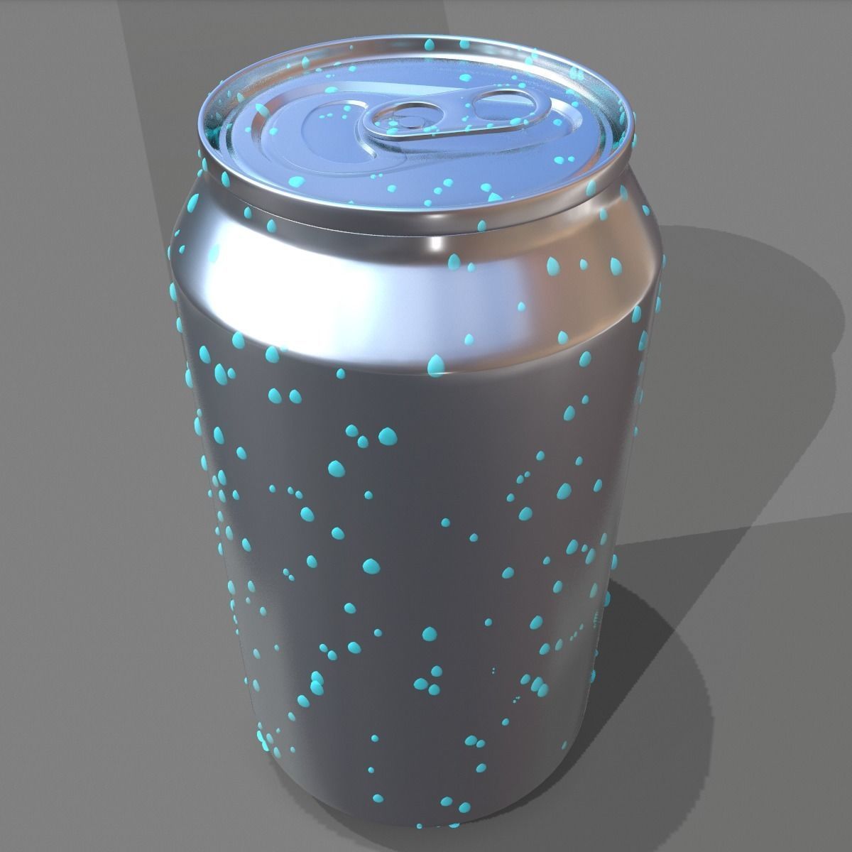 Realistic Drink can with Water Drops 3D model_5
