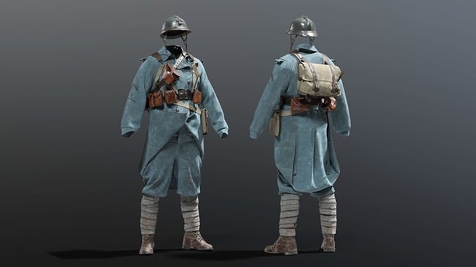 SOLDIER WWI France 3D model