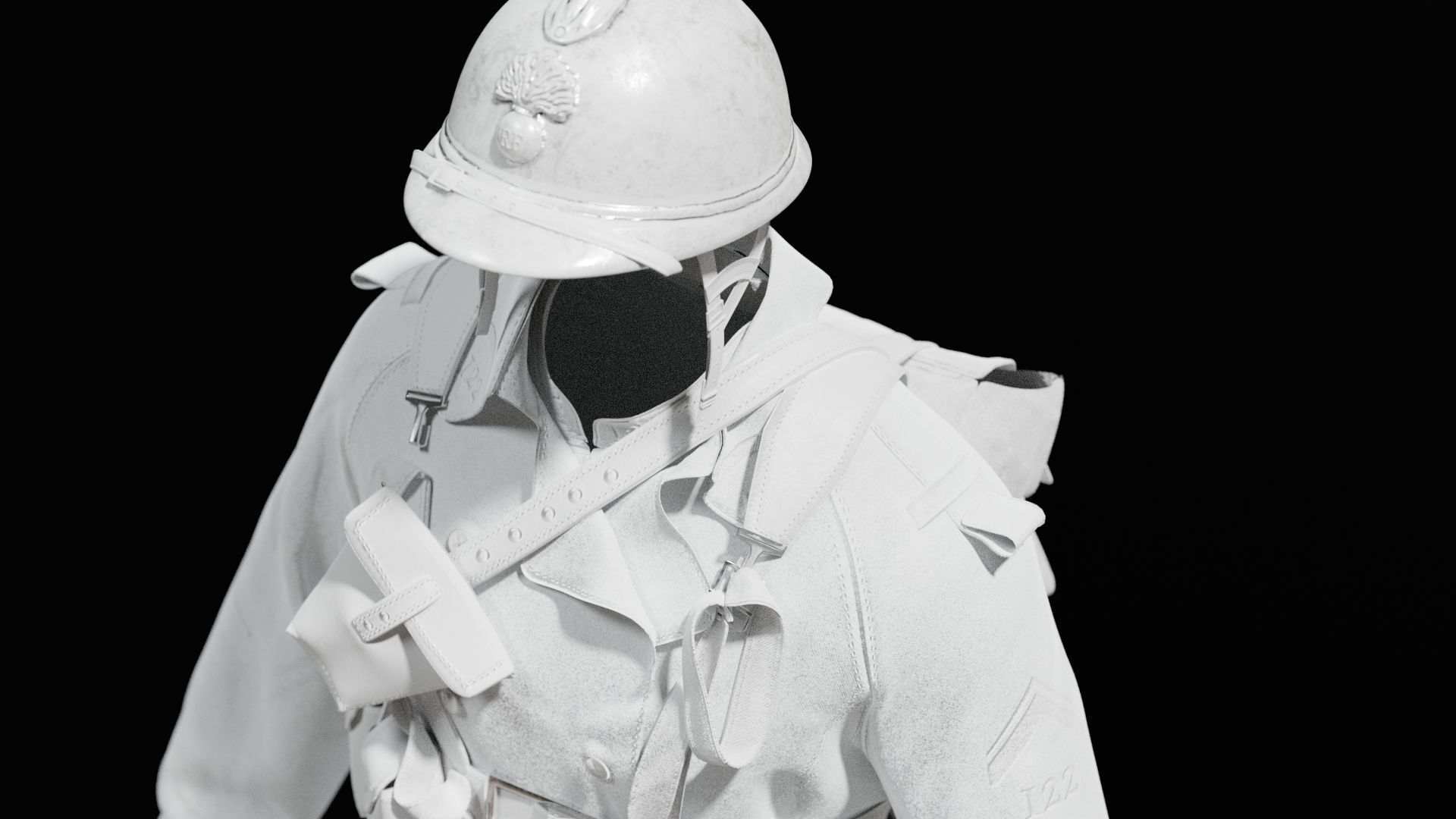 SOLDIER WWI France 3D model_19