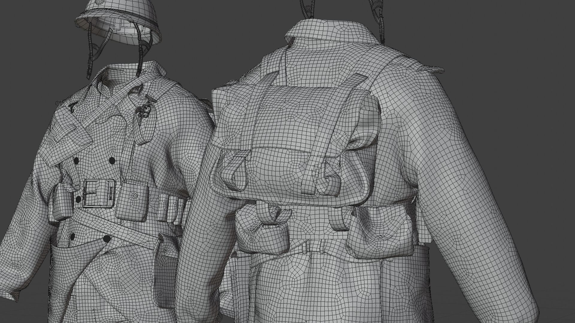 SOLDIER WWI France 3D model_38