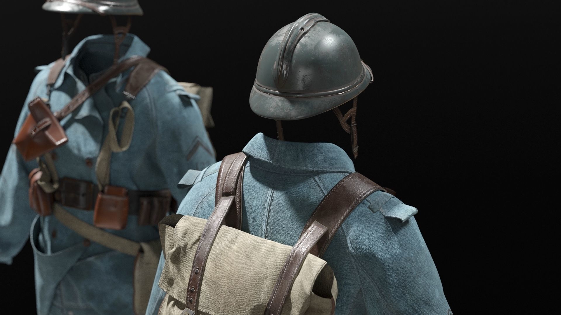 SOLDIER WWI France 3D model_5