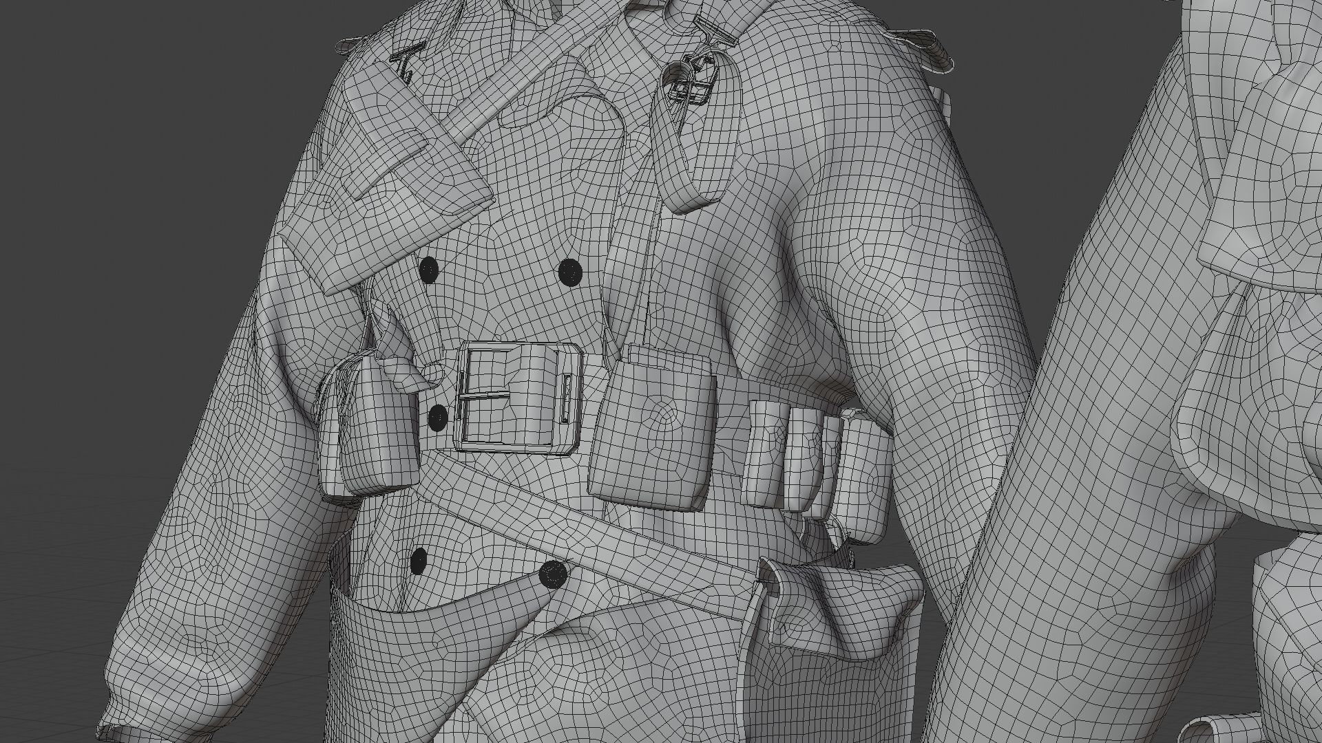 SOLDIER WWI France 3D model_33