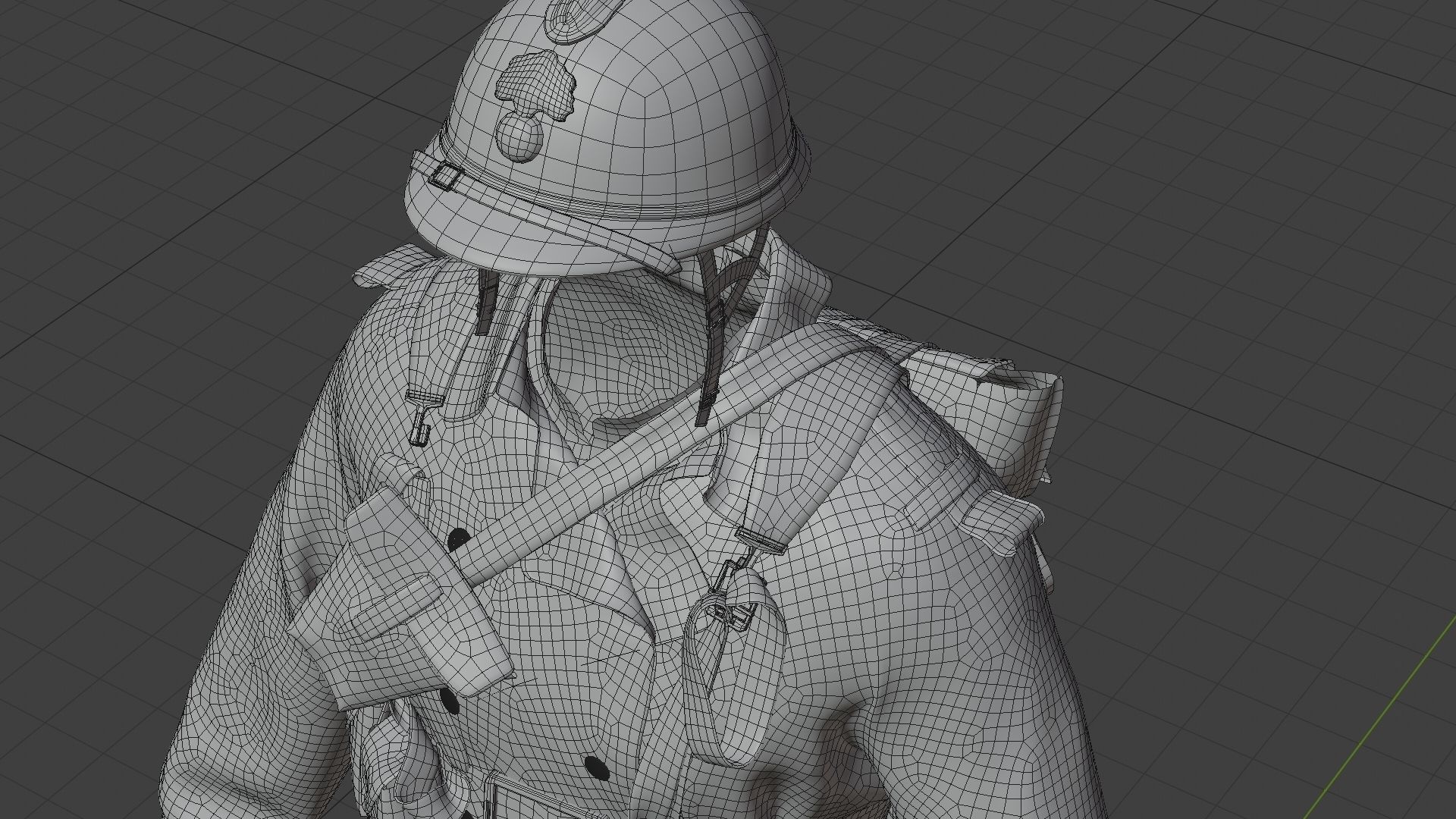 SOLDIER WWI France 3D model_32