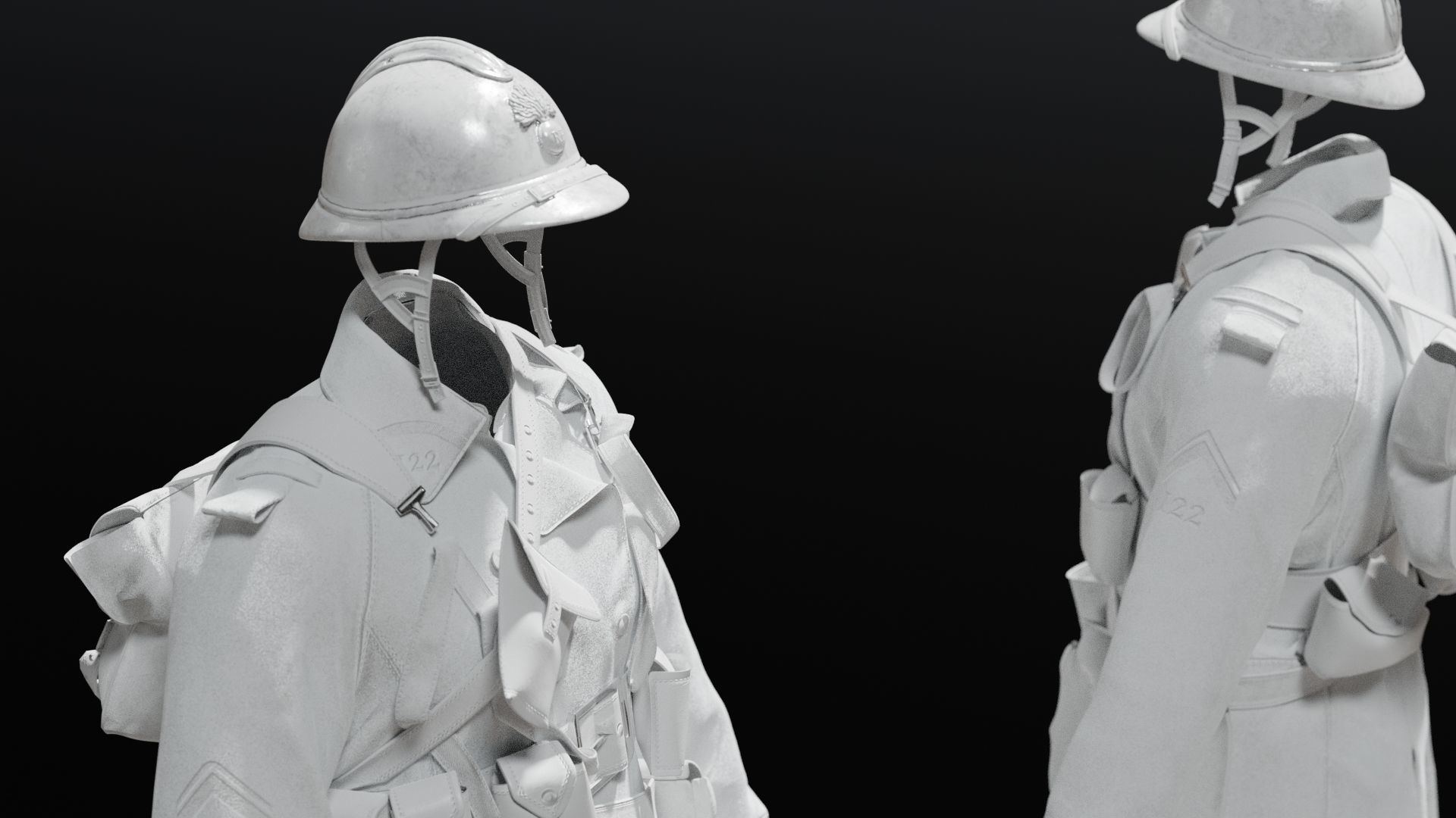 SOLDIER WWI France 3D model_16