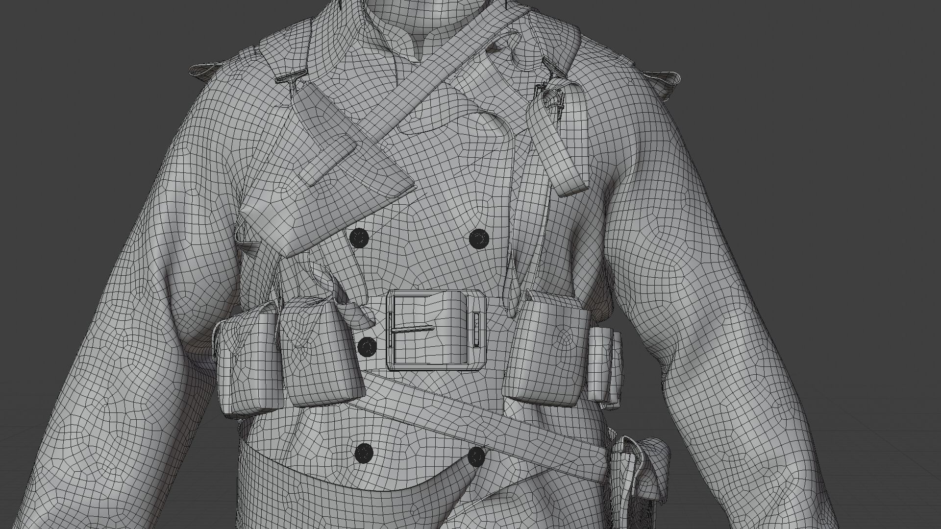SOLDIER WWI France 3D model_34