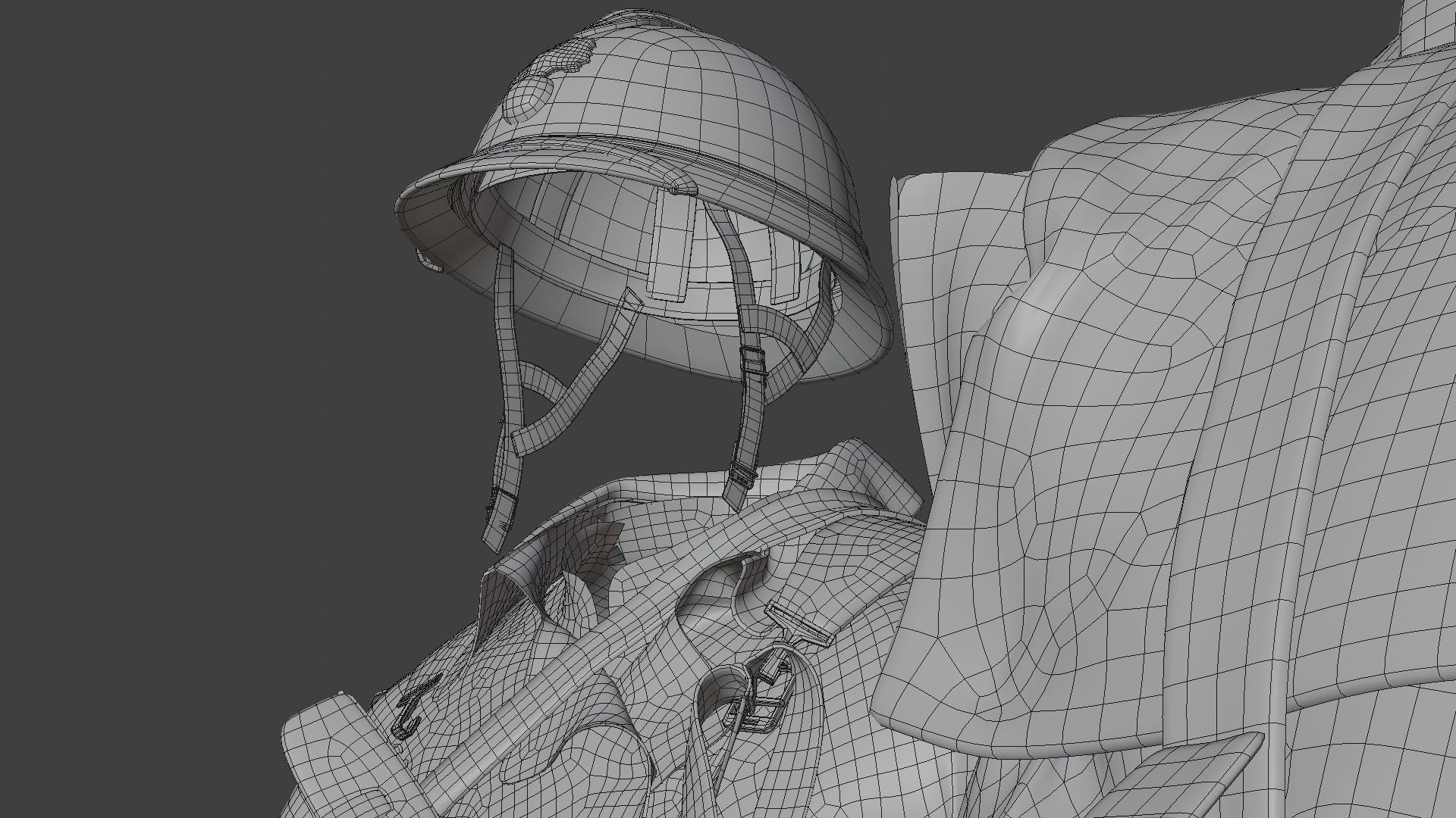 SOLDIER WWI France 3D model_31