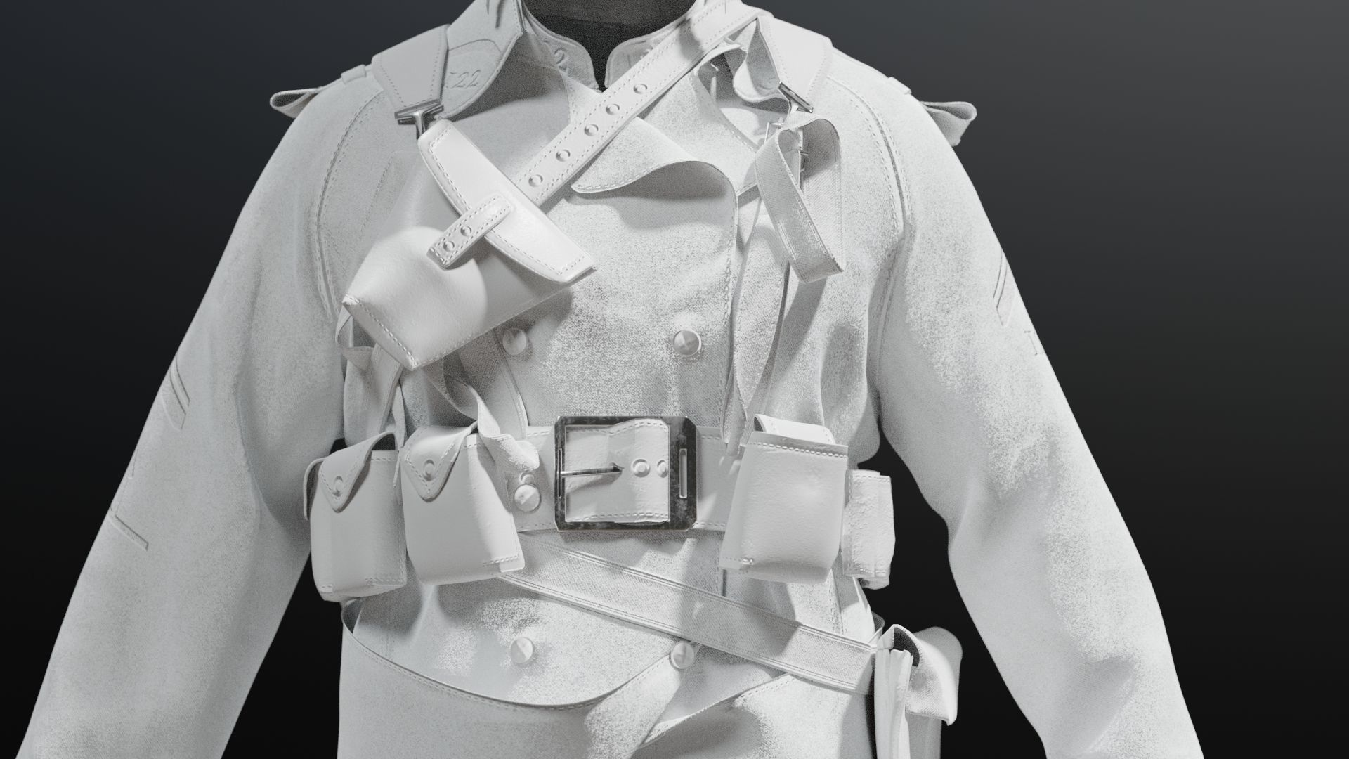 SOLDIER WWI France 3D model_21