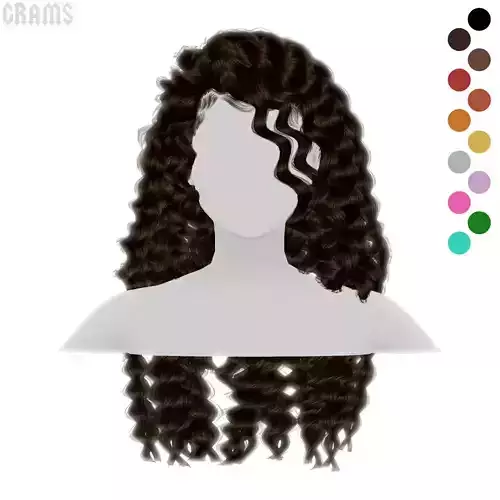 Twist Hair 3D model Twist Hair 3D model