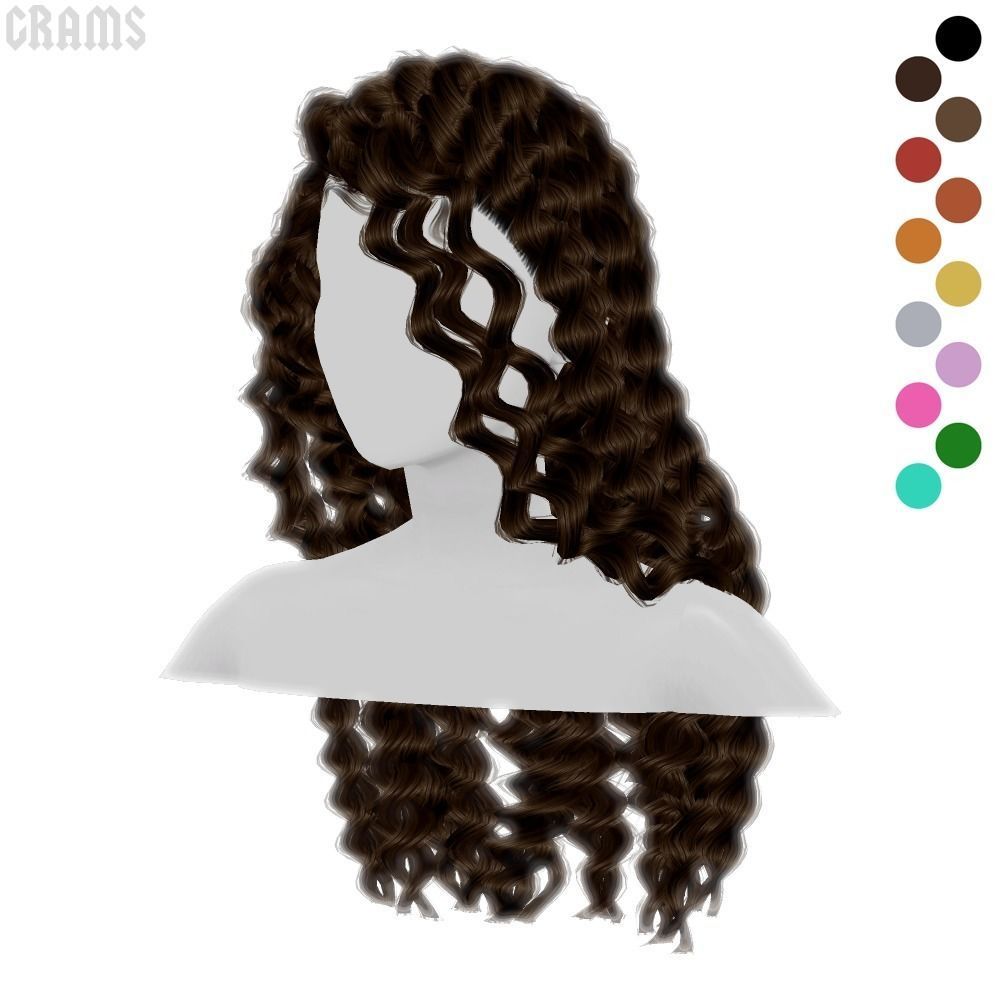 Twist Hair 3D model_1