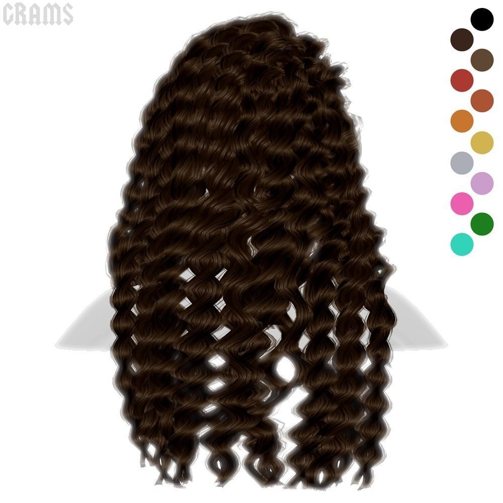 Twist Hair 3D model_3