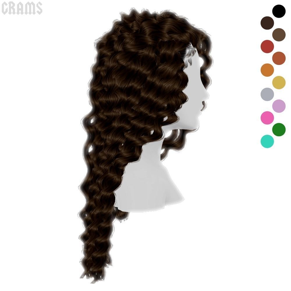 Twist Hair 3D model_4