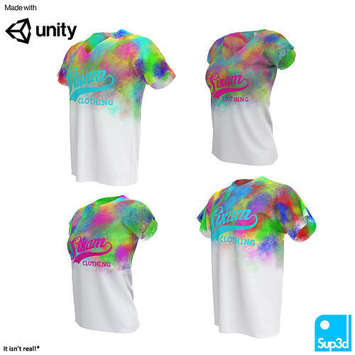 VR Shirts for Men and Women Low-poly 3D model