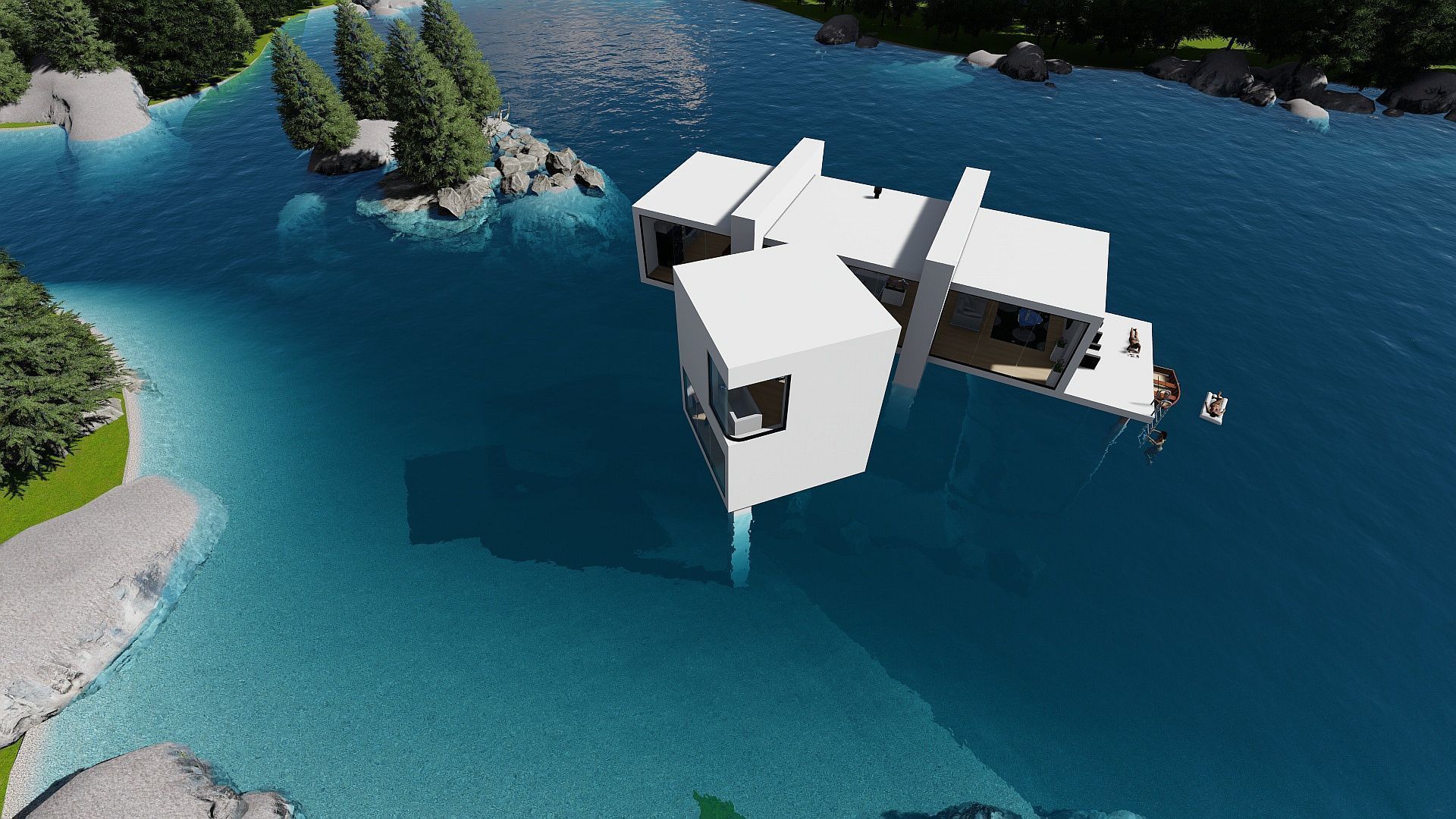 House on the Lake 3D model_12