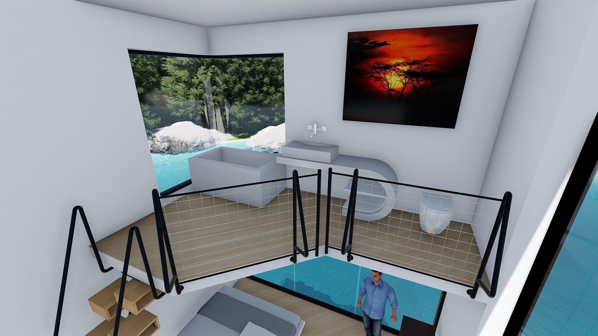 House on the Lake 3D model_1