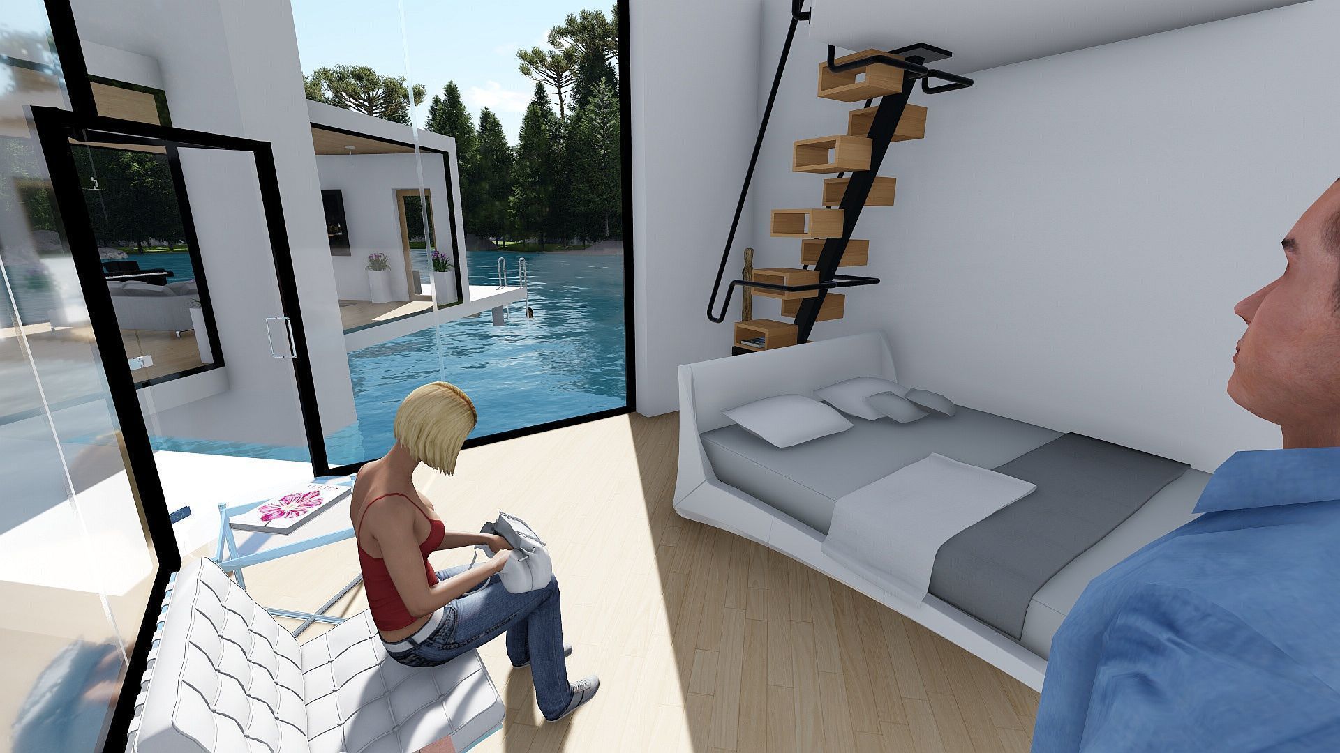 House on the Lake 3D model_2