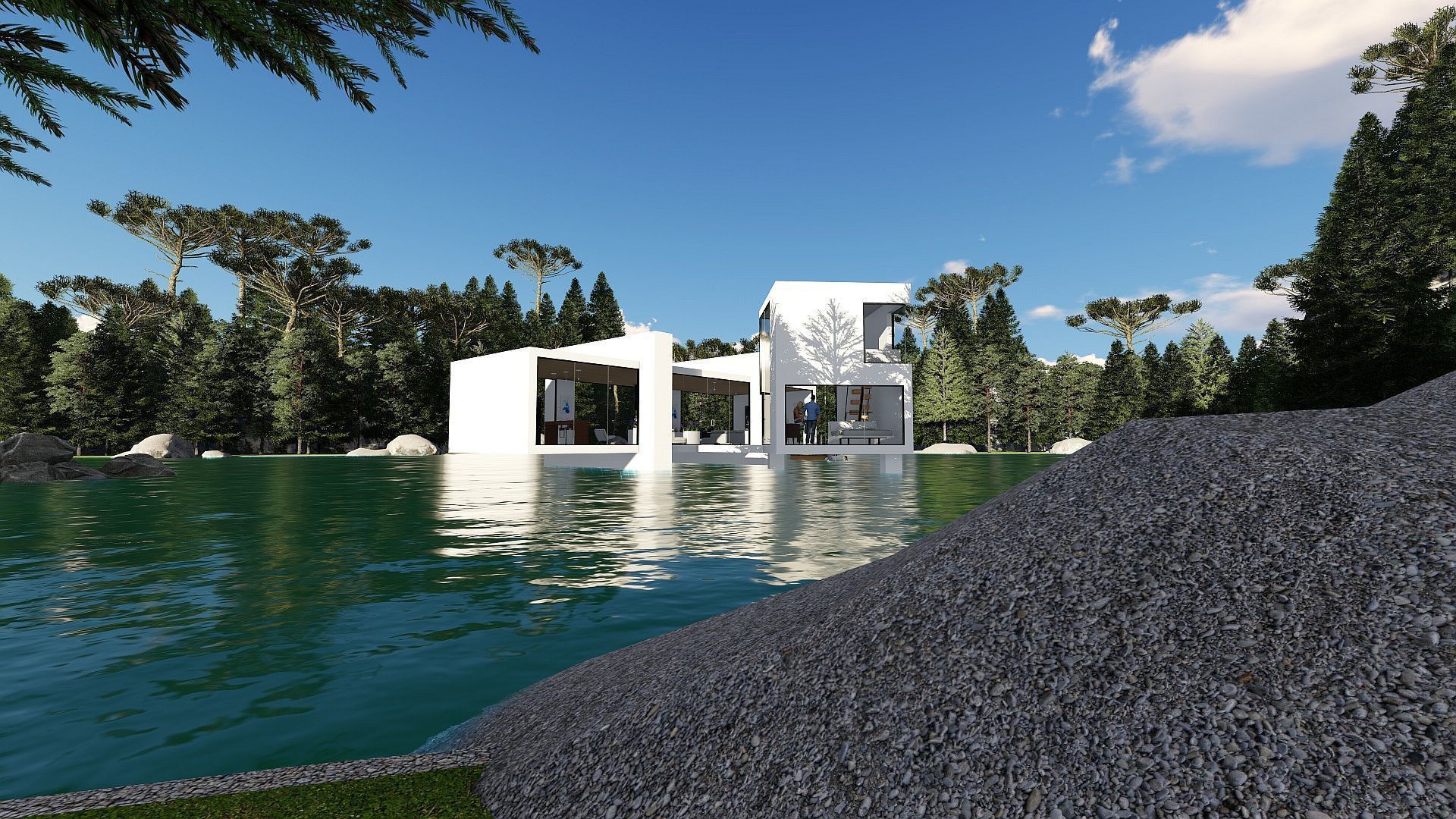 House on the Lake 3D model_10