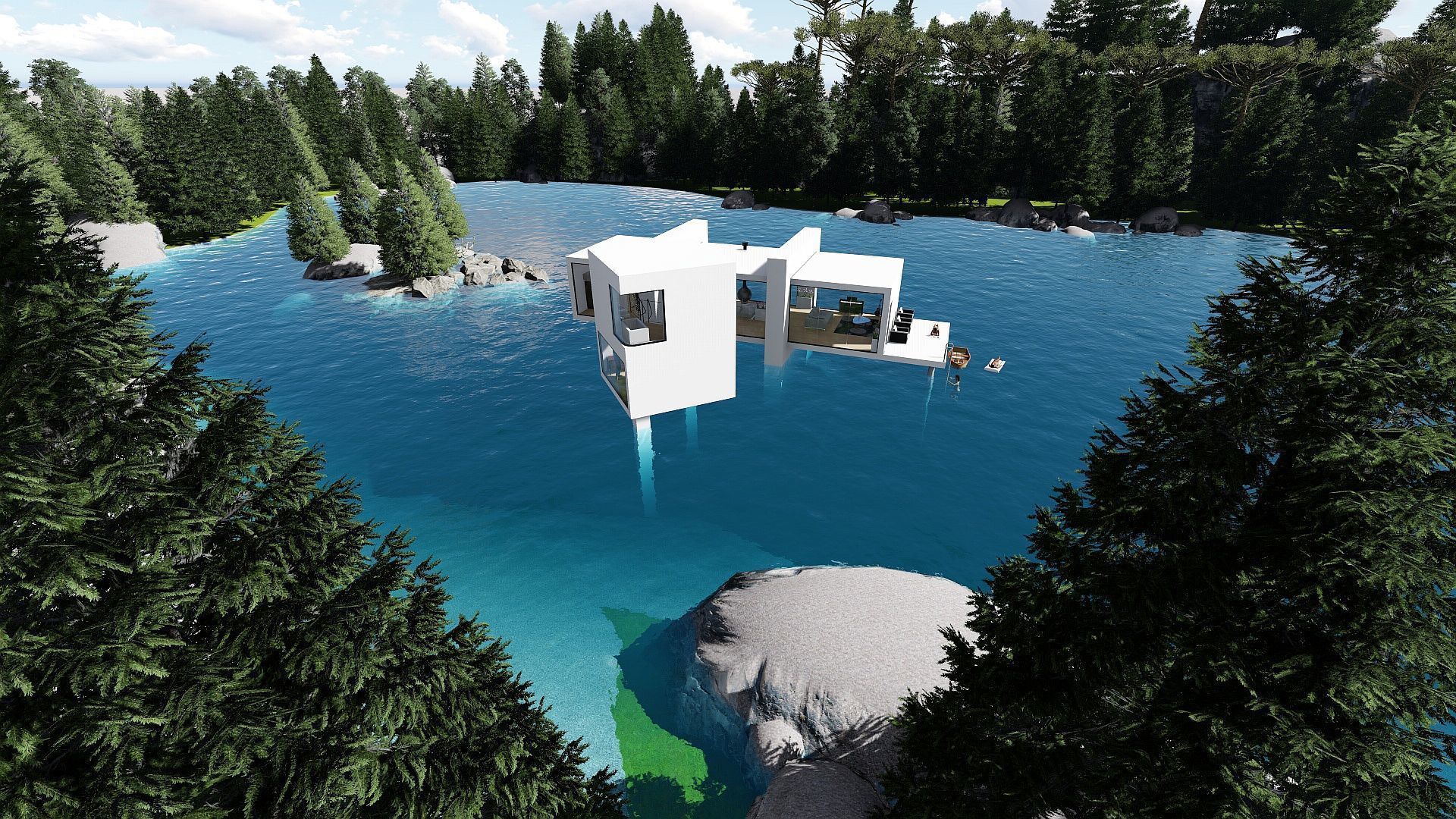House on the Lake 3D model_11