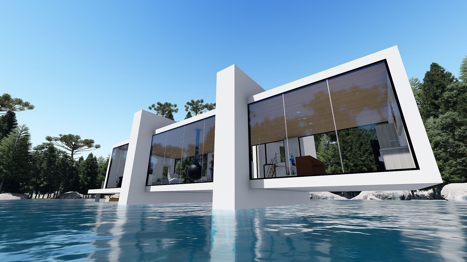 House on the Lake 3D model_9